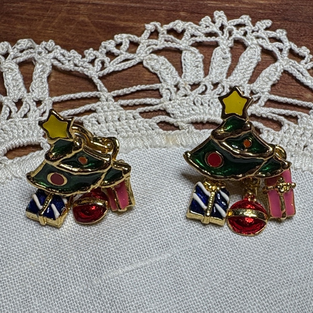 Festive Christmas Tree Earrings by AIM